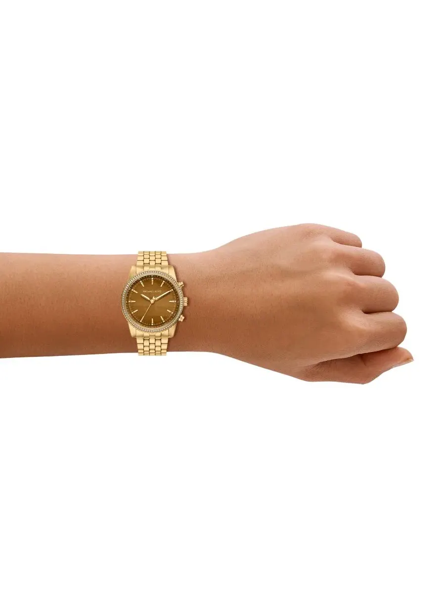 Женские часы Bryant с циферблатом из тигрового глаза Michael Kors — изображение 7 из 9, оттенок золотистый