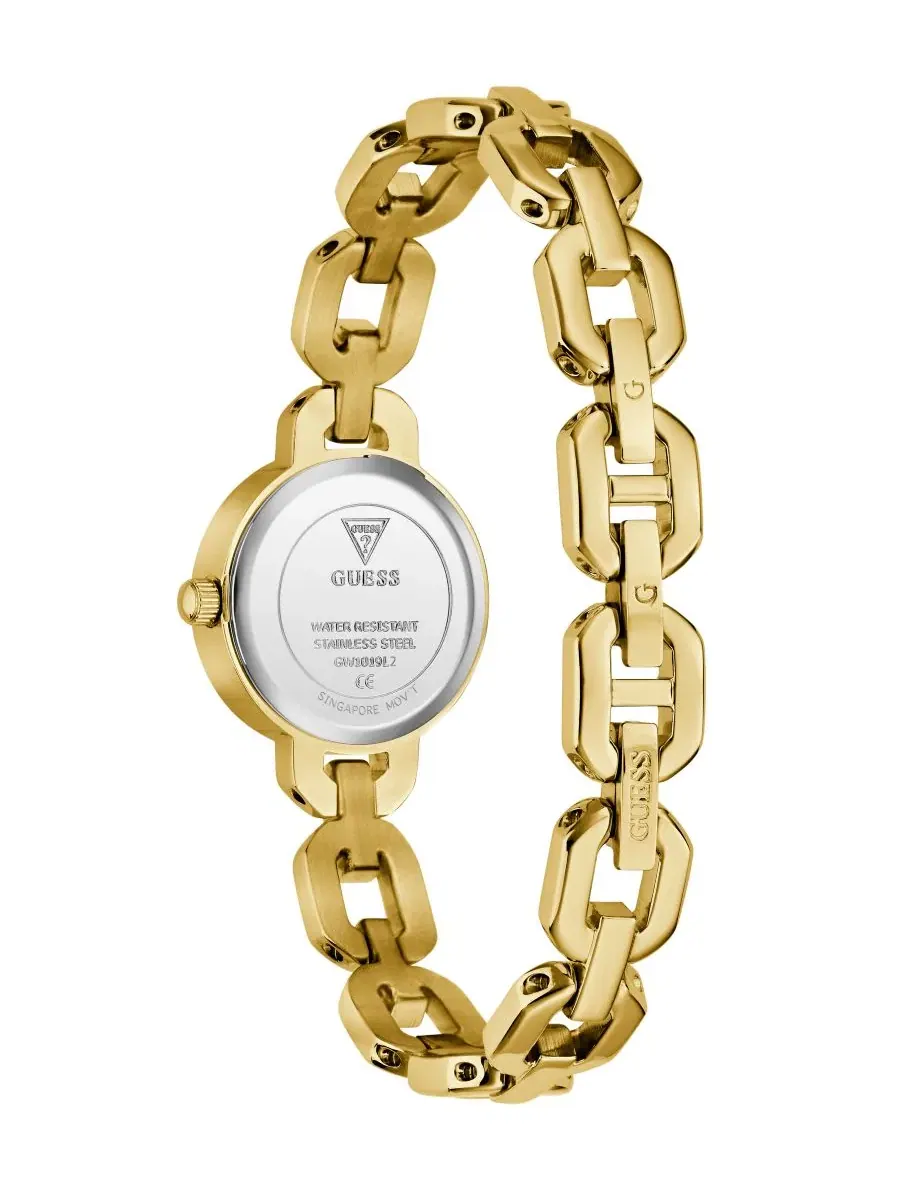 Женские часы GUESS, кварцевые, золотистый корпус из нержавеющей стали, 23 мм — изображение 2 из 6