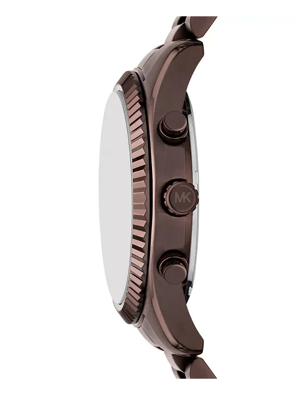 Мужские часы Lexington с хронографом, коричневые, из нержавеющей стали, 44 мм Michael Kors — изображение 3 из 4