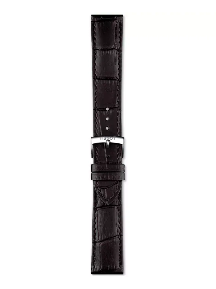 Мужские часы Swiss PR 40 мм с коричневым кожаным ремешком Tissot — изображение 4 из 5