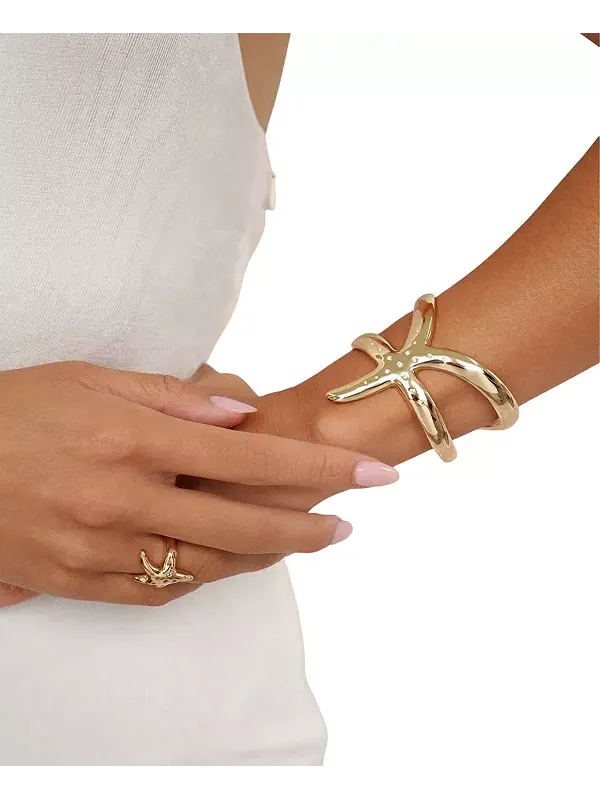 Браслет-Манжета Starfish luxe Ettika — изображение 4 из 4, оттенок золото