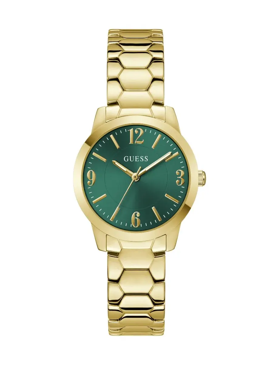 Женские часы из нержавеющей стали золотистого цвета, 34 мм Guess
