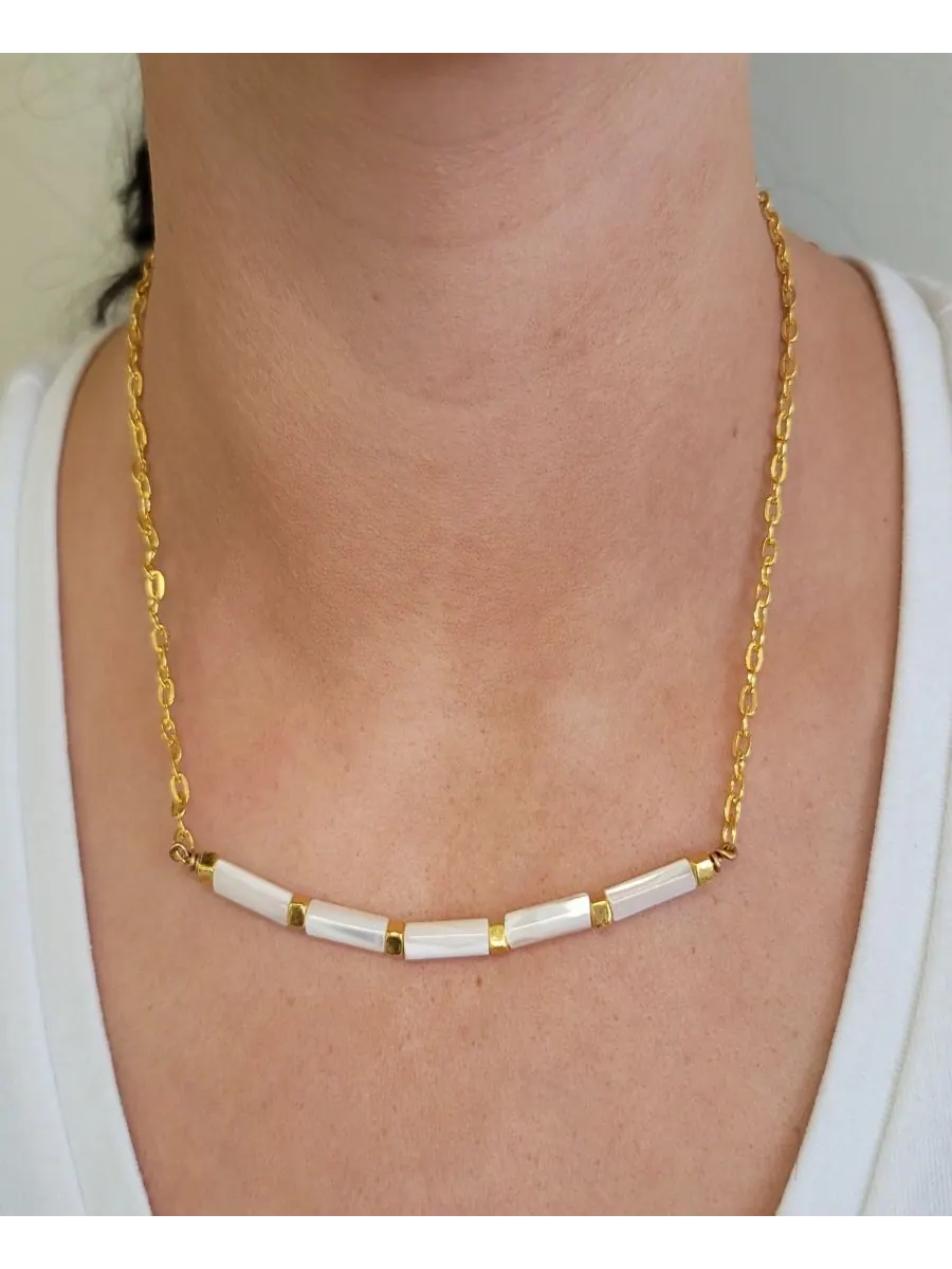 Ожерелье Садаф MINU Jewels — изображение 2 из 2, оттенок белый/золотистый