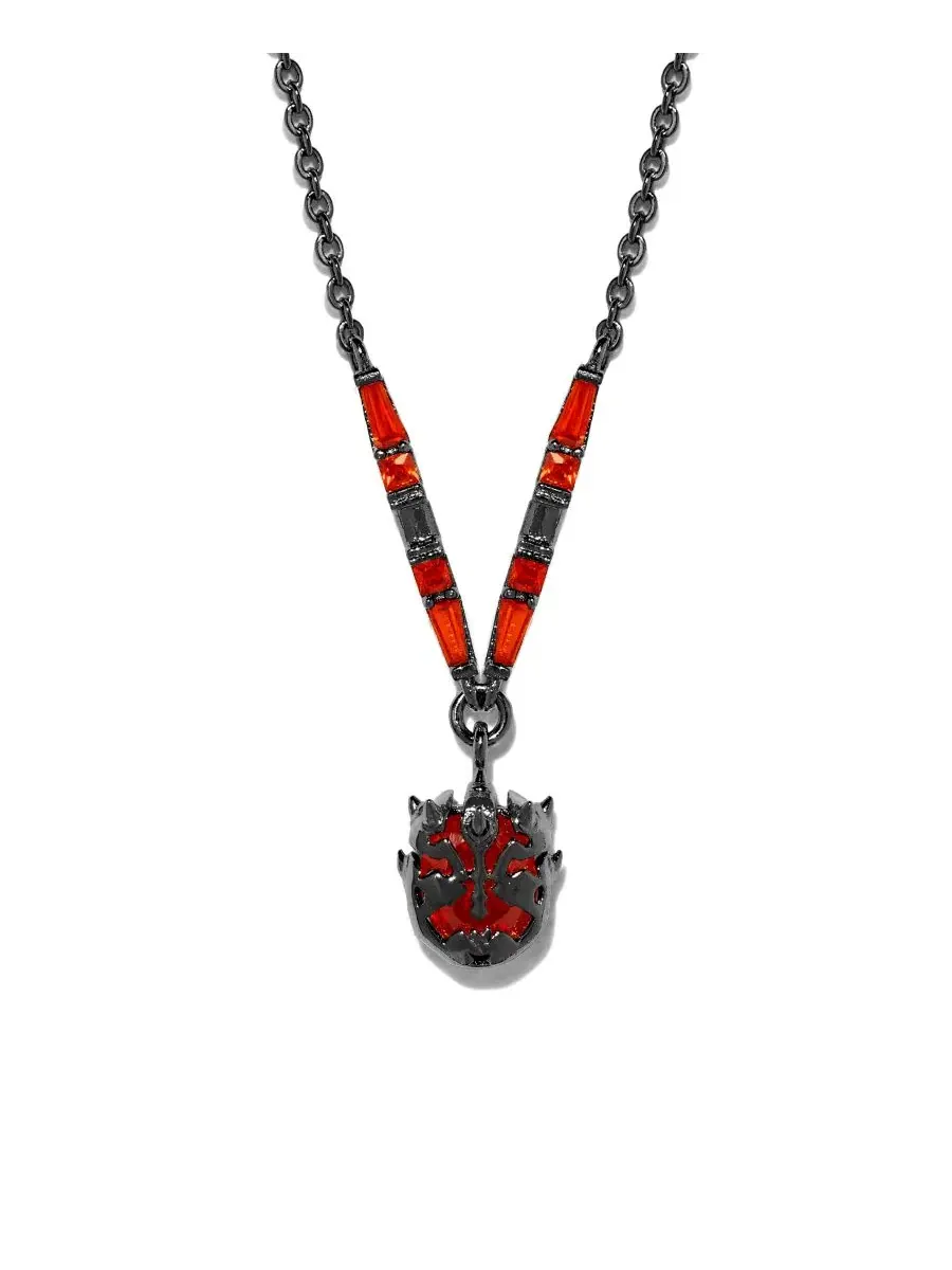 Кулон с кристаллами, модель Crystal Star Wars Darth Maul Necklace Girls Crew — изображение 1 из 3, оттенок серый