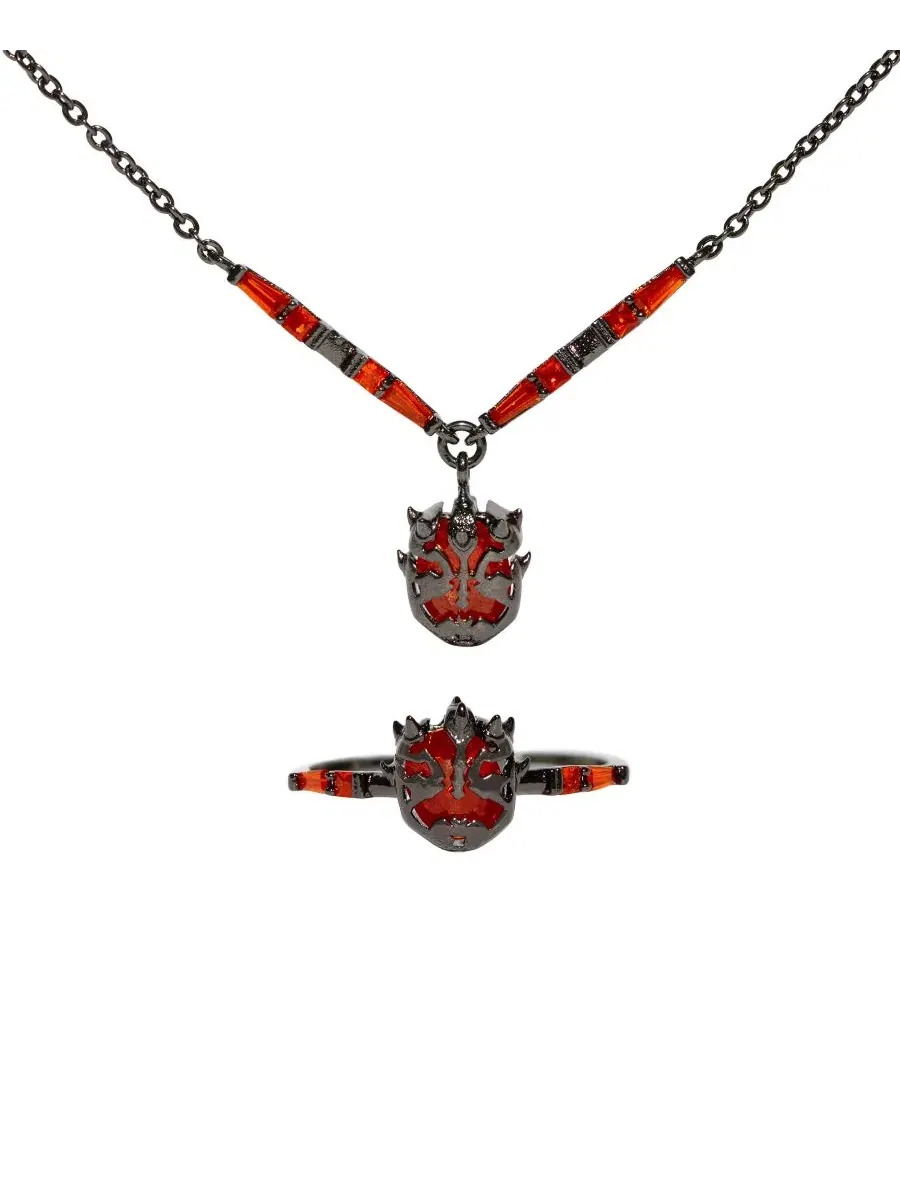 Кулон с кристаллами, модель Crystal Star Wars Darth Maul Necklace Girls Crew — изображение 2 из 3, оттенок серый