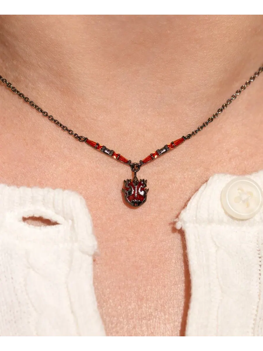 Кулон с кристаллами, модель Crystal Star Wars Darth Maul Necklace Girls Crew — изображение 3 из 3, оттенок серый