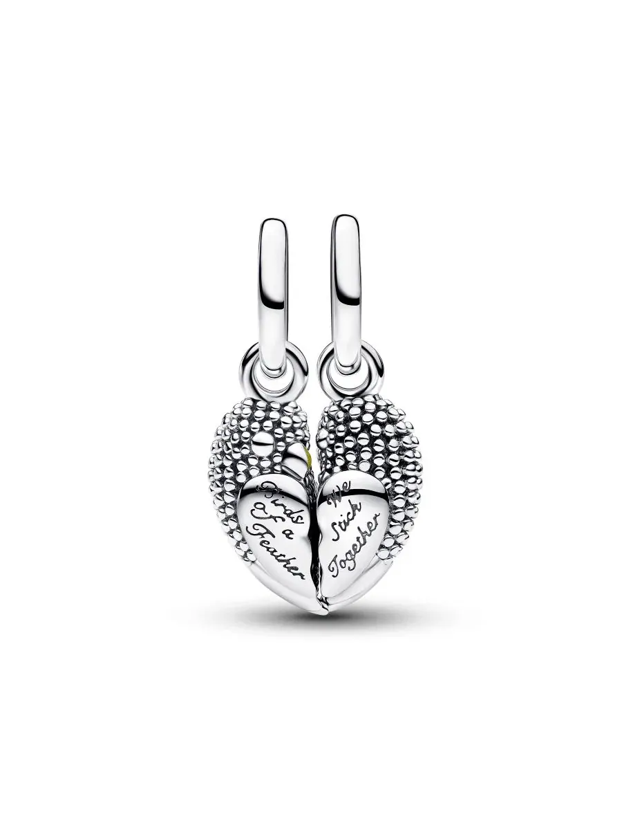 Подвеска-шарм с разделением Love Birds Pandora — изображение 2 из 4, оттенок серебристый