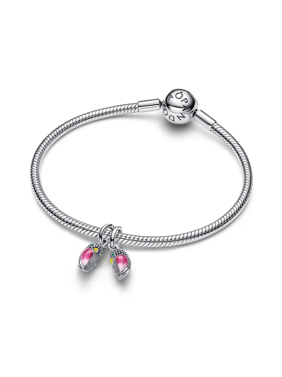 Подвеска-шарм с разделением Love Birds Pandora — изображение 3 из 4, оттенок серебристый