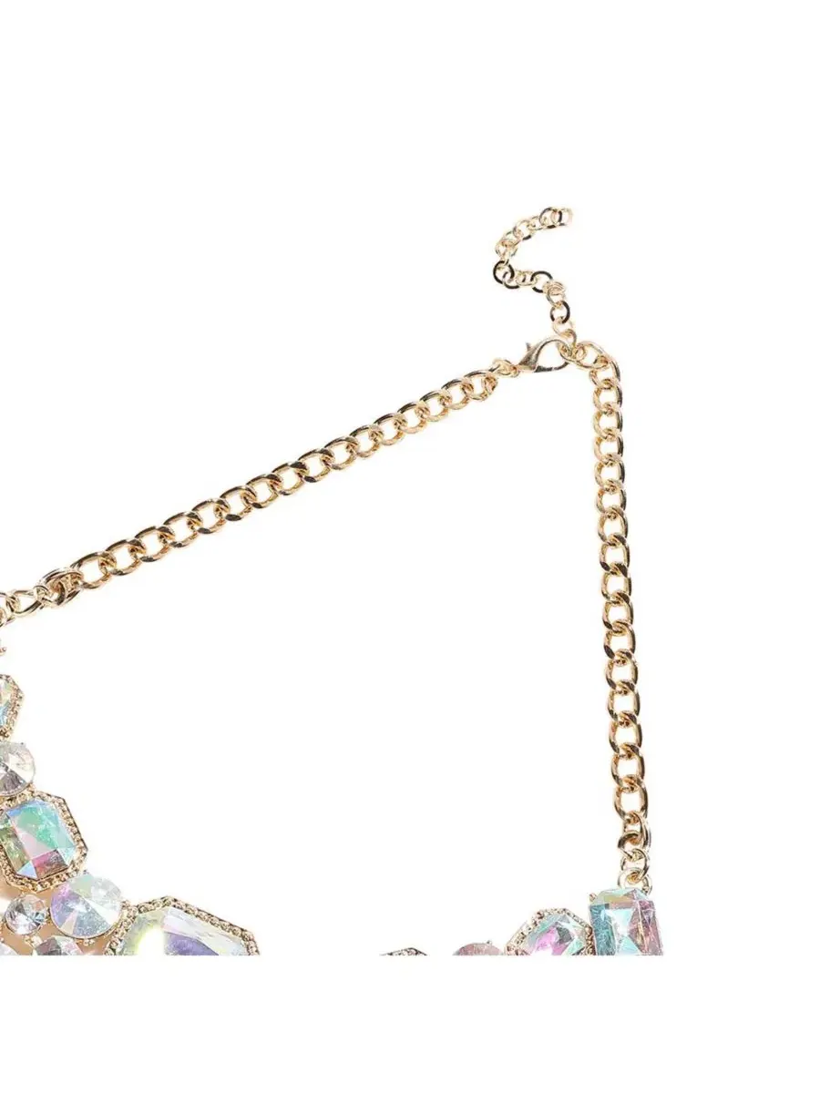 Колье Maxi Crystal SOHI — изображение 6 из 6, оттенок серебряный