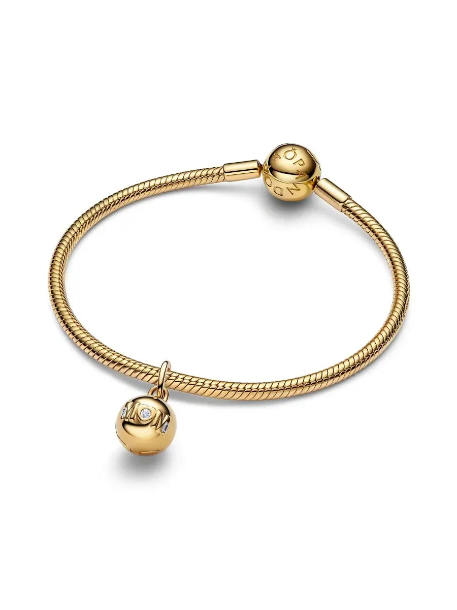 Подвеска-шар в виде шарика для мамы Pandora — изображение 3 из 5, оттенок золотистый