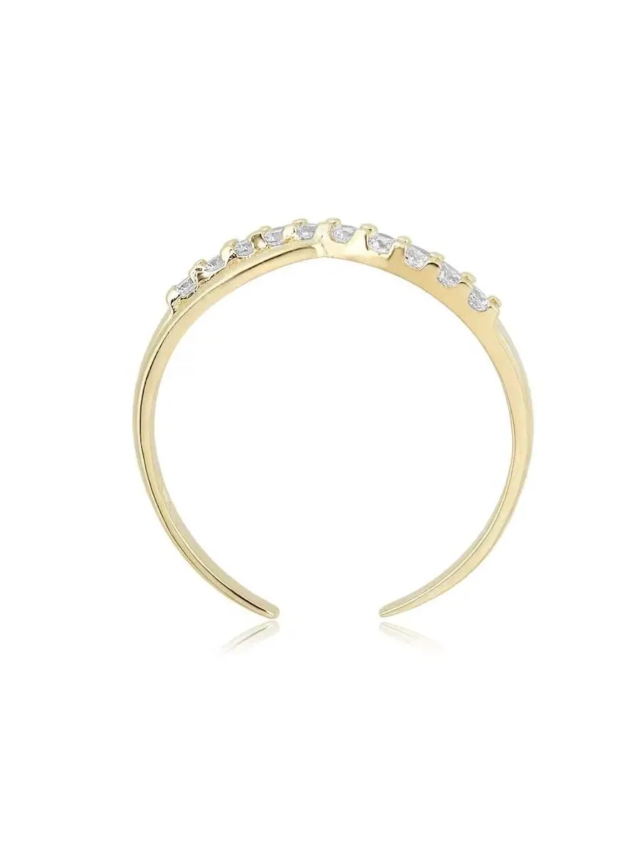 Кольцо на палец ноги с кубическим цирконием Infinity из золота 10K Curata Jewelry — изображение 2 из 6