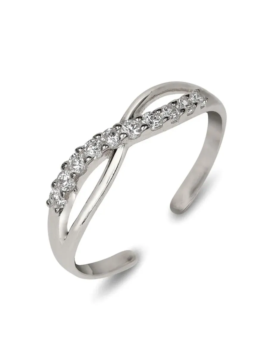 Кольцо на палец ноги с кубическим цирконием Infinity из золота 10K Curata Jewelry — изображение 3 из 6