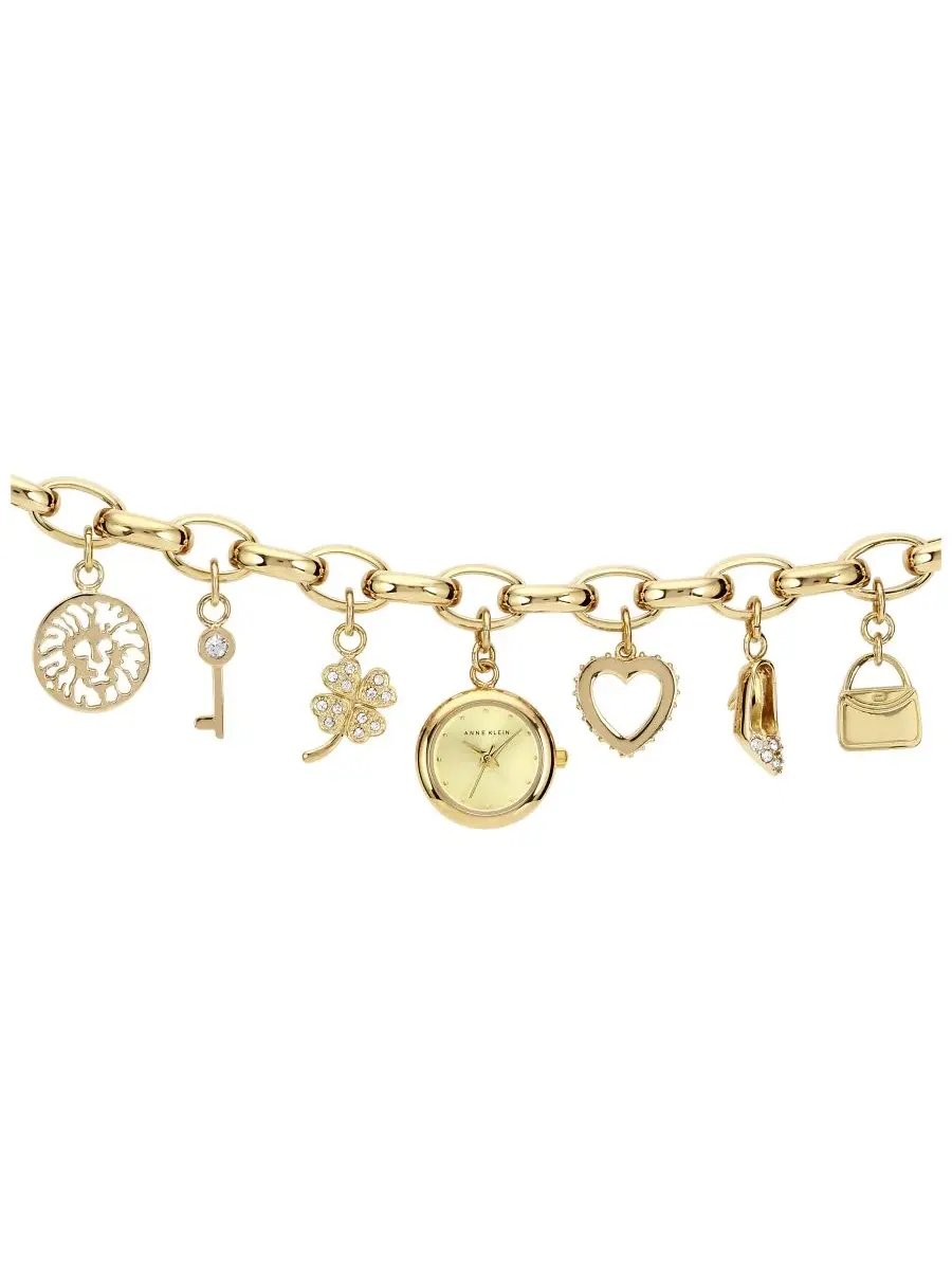 Женские часы с браслетом из сплава с кристаллами Anne Klein