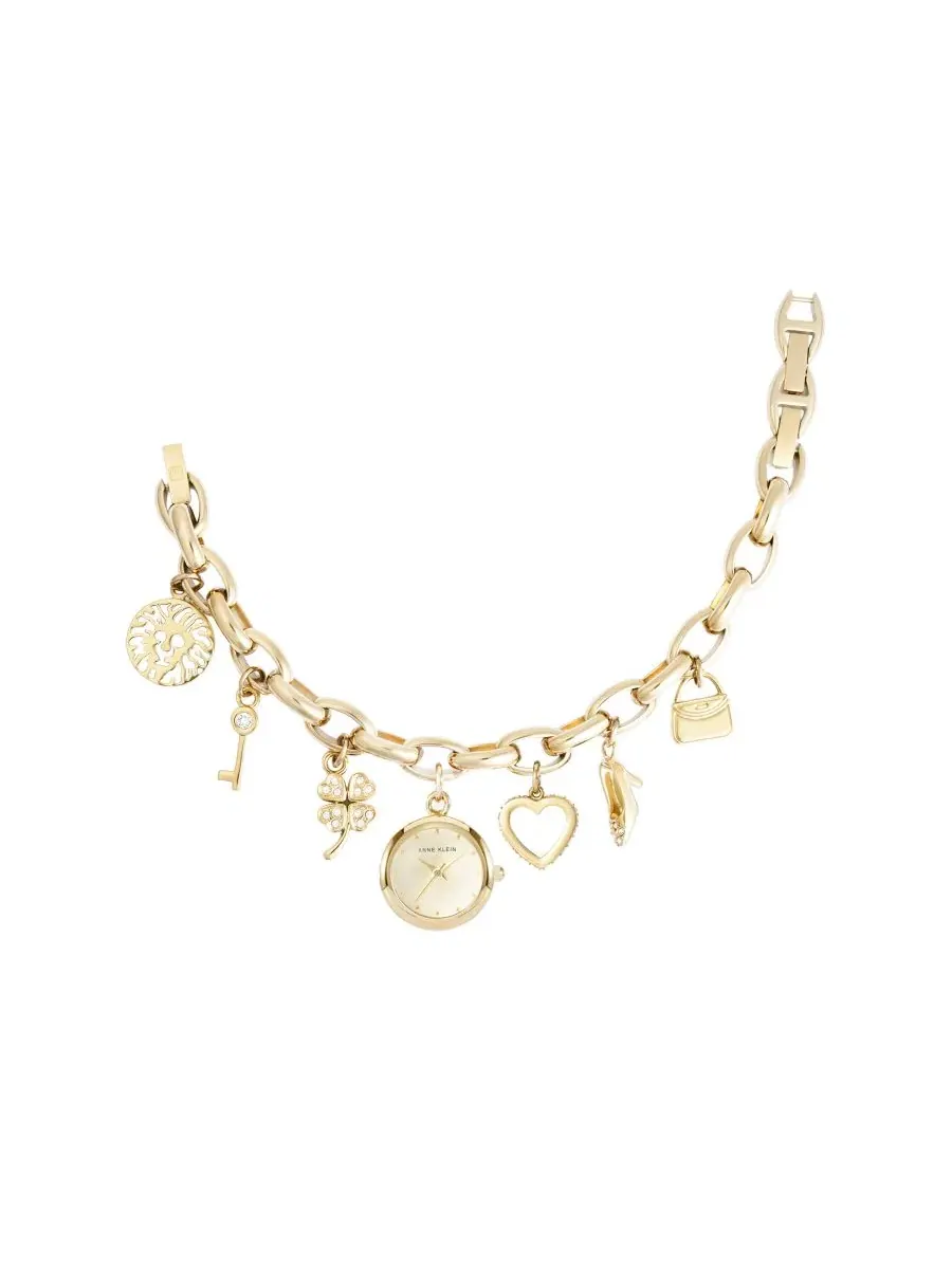 Женские часы с браслетом из сплава с кристаллами Anne Klein — изображение 2 из 3, оттенок золото
