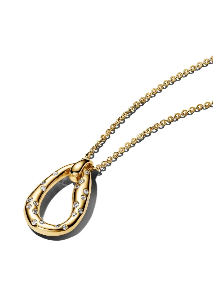 Подвеска с камнями, модель Stone-Set Pendant Pandora — изображение 1 из 3, оттенок золотистый
