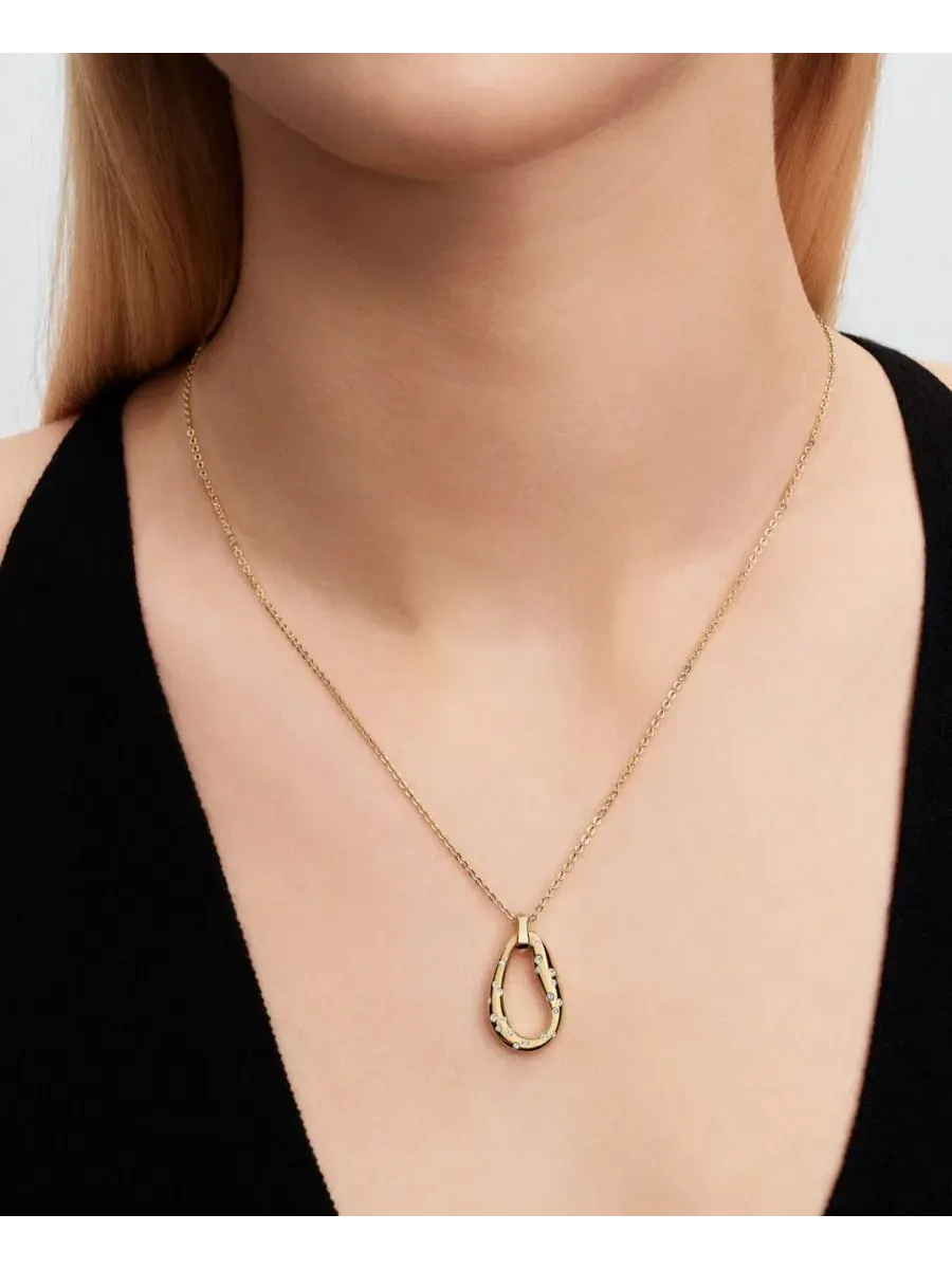 Подвеска с камнями, модель Stone-Set Pendant Pandora — изображение 3 из 3, оттенок золотистый