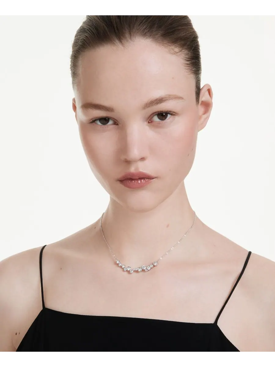 Колье Constella с родиевым покрытием Swarovski — изображение 5 из 7, оттенок серебристый прозрачный