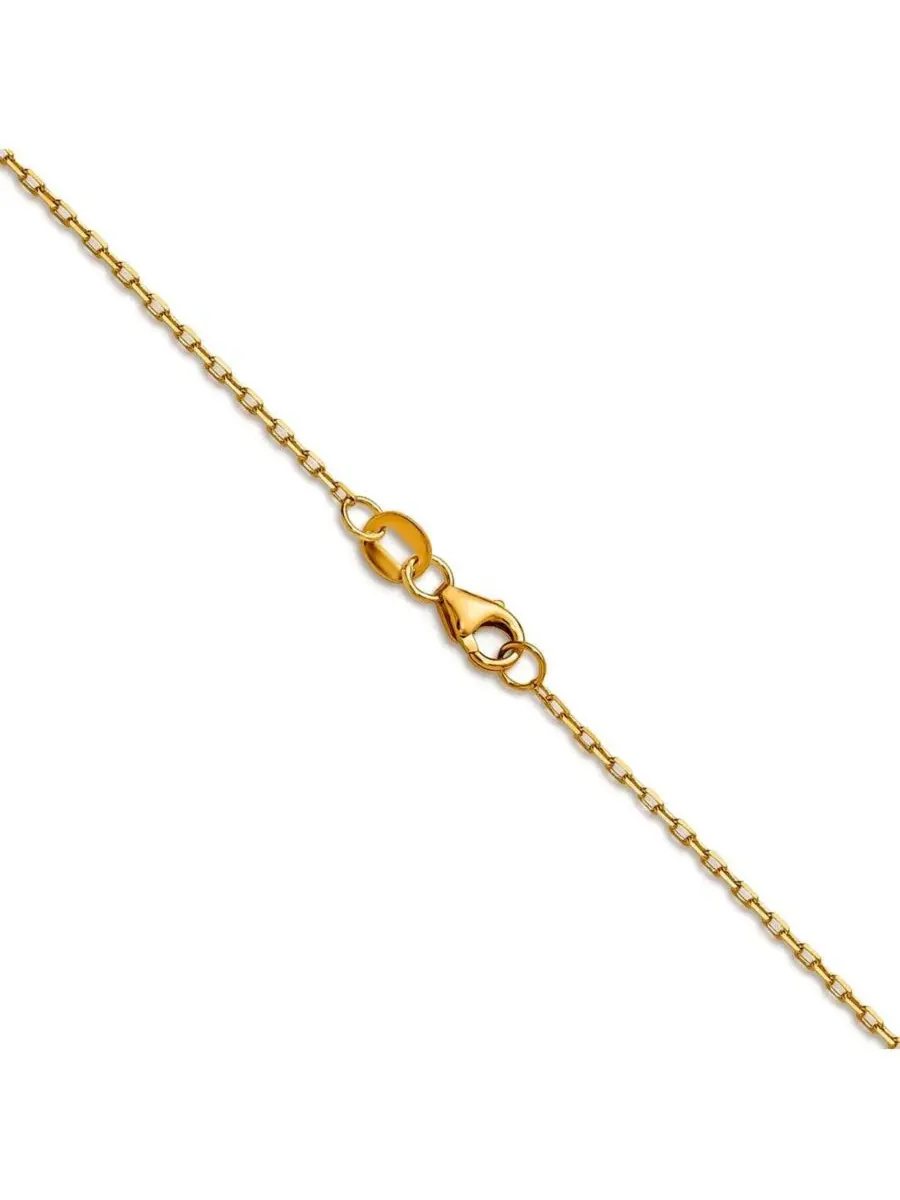 Цепочка из цельного 18-каратного желтого золота, итальянская, 1,15 мм, с огранкой "вереск" — изображение 3 из 6