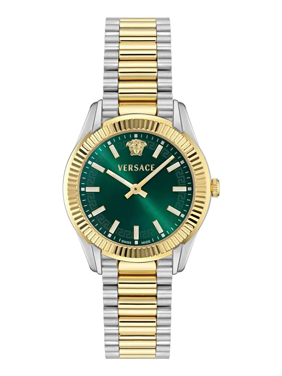 Женские часы Apodis IP Yellow Gold Stainless Steel Bracelet Watch 34мм Versace — изображение 1 из 3, оттенок мульти