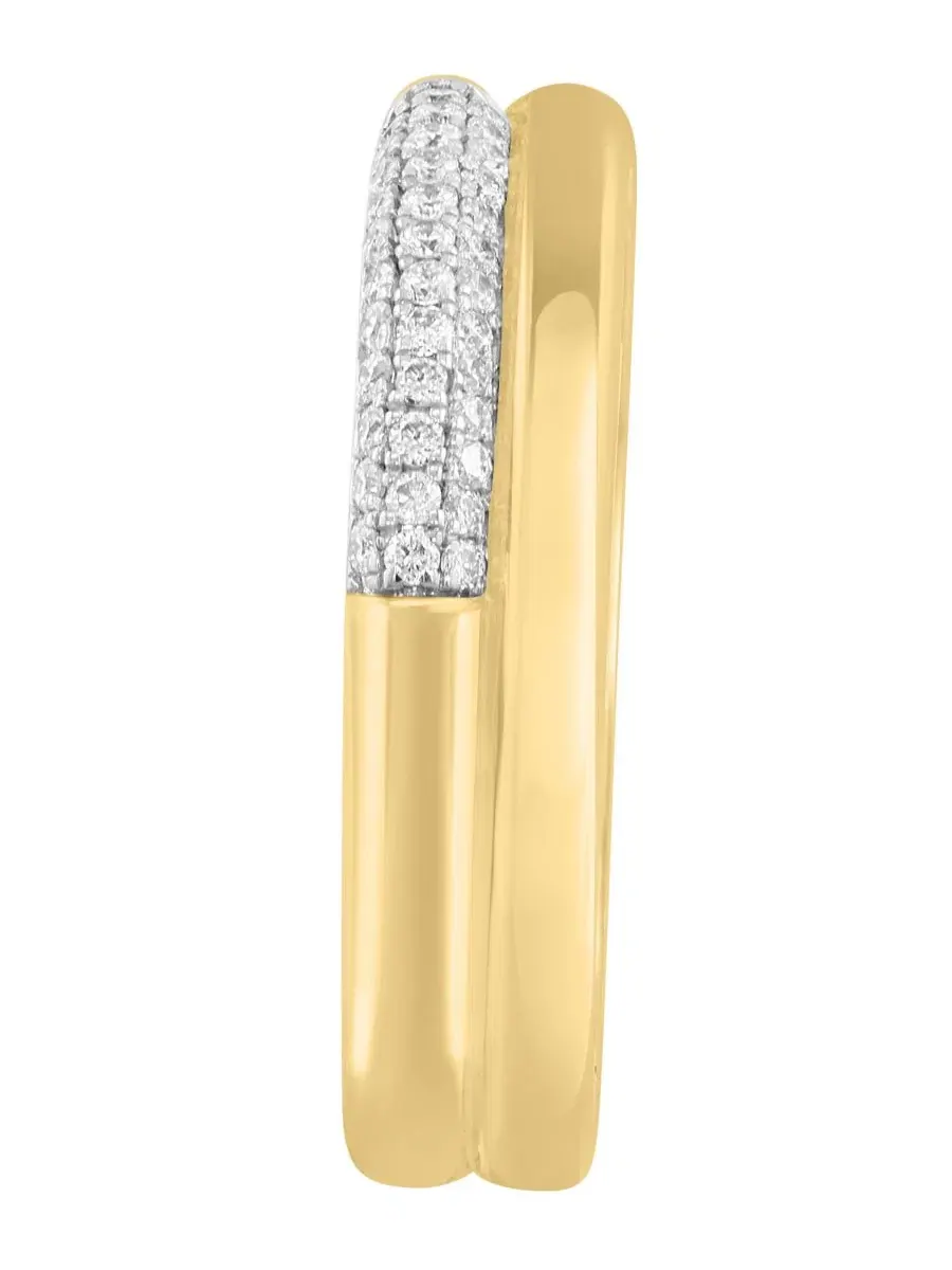 Кольцо с бриллиантом 1/3 ct. t.w. в 14-каратном желтом золоте EFFY Collection — изображение 3 из 4, оттенок желтый золотистый