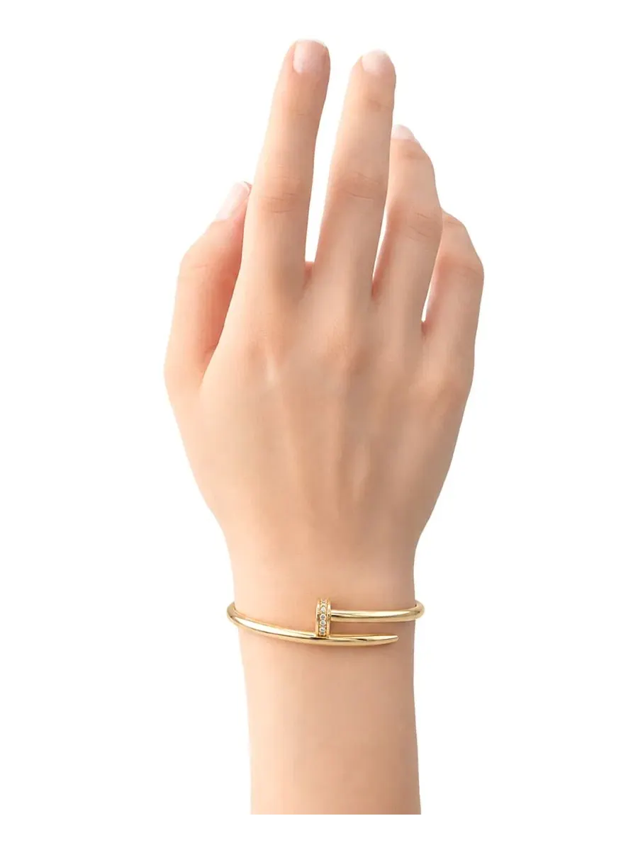 Браслет-бангл с кубическим цирконием Nail Head Coil And Now This — изображение 6 из 6, оттенок золото