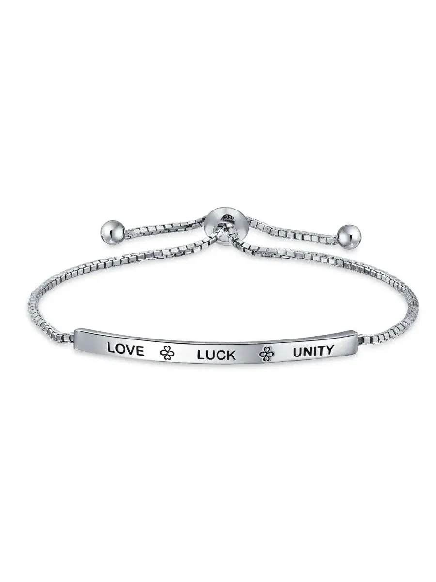 Браслет-боло с символом Ayllu, модель BFF Love Luck Unity Bling Jewelry — изображение 1 из 3, оттенок серебряный