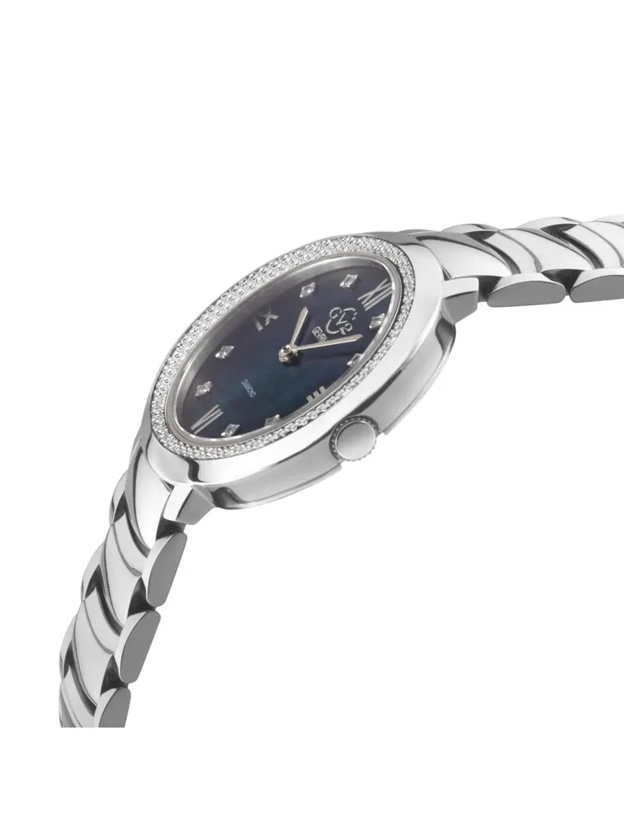 Женские часы Bellagio Swiss Quartz Diamond IP Stainless Steel Bracelet GV2 by Gevril — изображение 2 из 3, оттенок серебряный