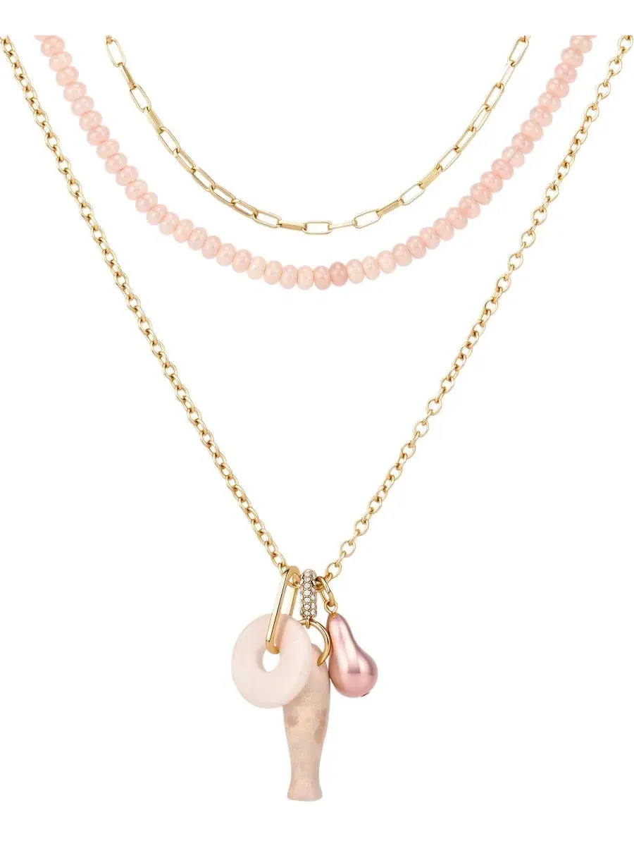 Кулон-ожерелье с многослойной цепью Gold-Tone Layered Multi-Chain Pendant Necklace GUESS — изображение 1 из 4, оттенок золото