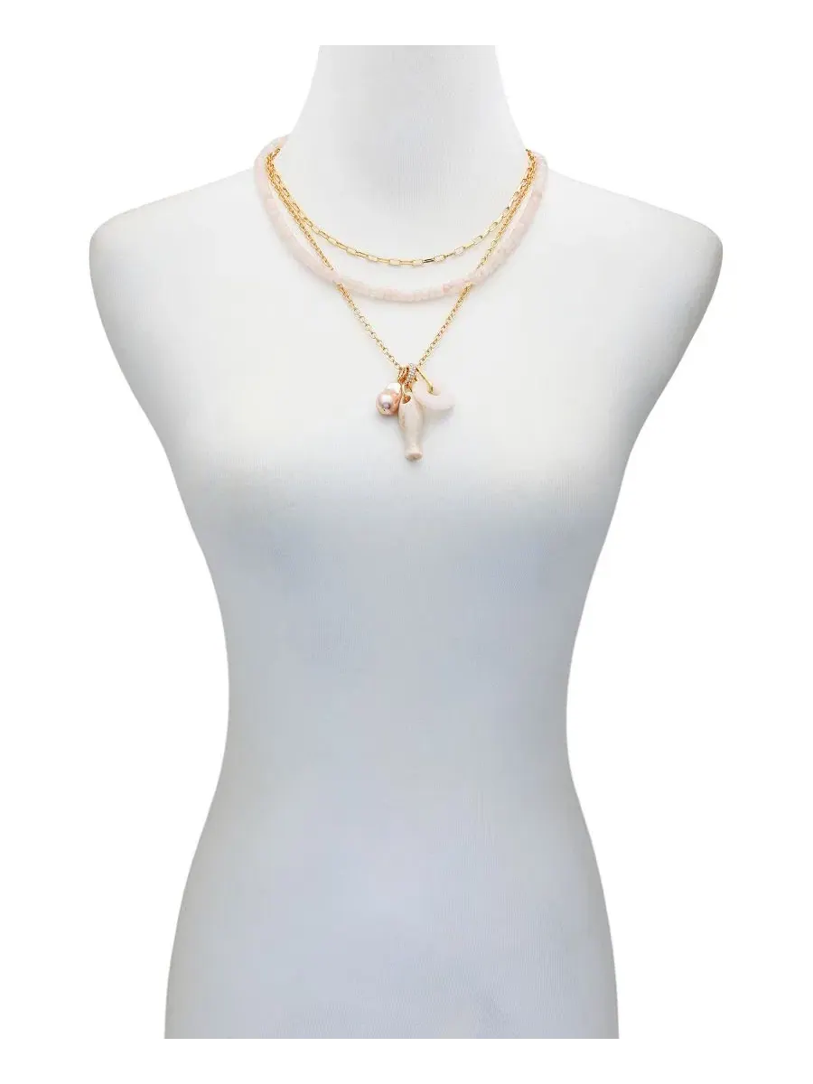 Кулон-ожерелье с многослойной цепью Gold-Tone Layered Multi-Chain Pendant Necklace GUESS — изображение 3 из 4, оттенок золото