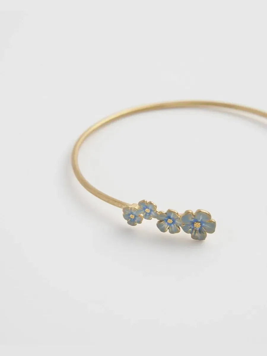 Браслет Forget-Me-Not Bangle Fable England — изображение 3 из 6, оттенок синий золотистый