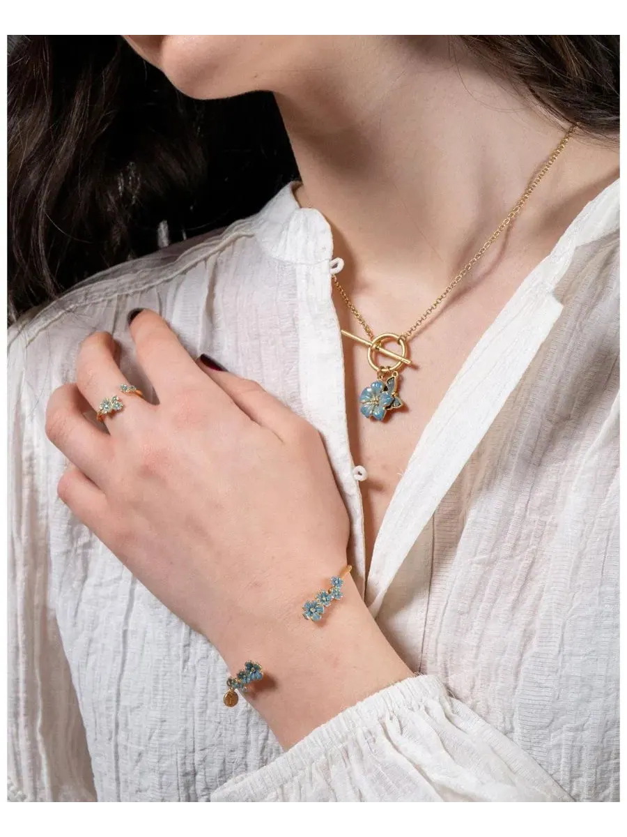 Браслет Forget-Me-Not Bangle Fable England — изображение 4 из 6, оттенок синий золотистый