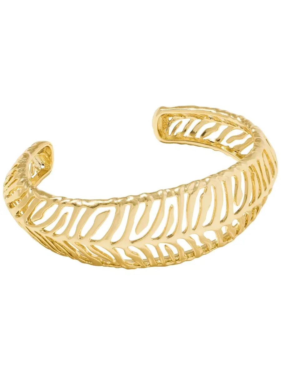 Браслет-манжета Kendra Scott Mikki с тигровым принтом — изображение 1 из 4, оттенок золото