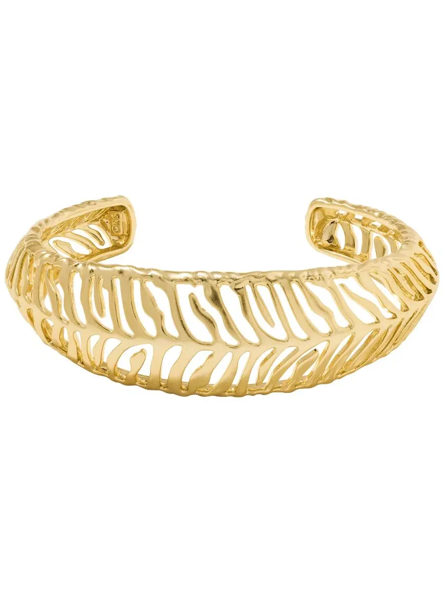 Браслет-манжета Kendra Scott Mikki с тигровым принтом — изображение 2 из 4, оттенок золото