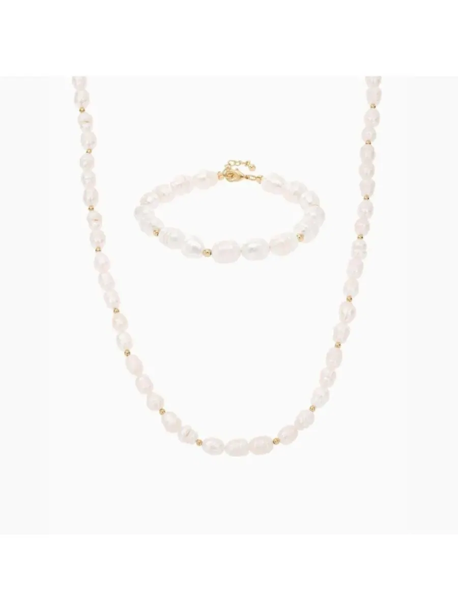 Комплект из ожерелья и браслета из культивированного жемчуга Etermal Spring Bearfruit Jewelry