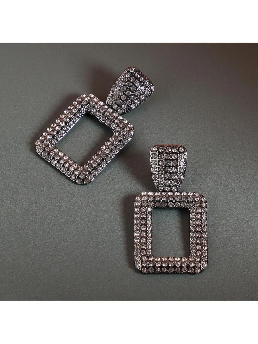 Серьги-подвески для вечеринки SOHI — изображение 2 из 5, оттенок серебряный