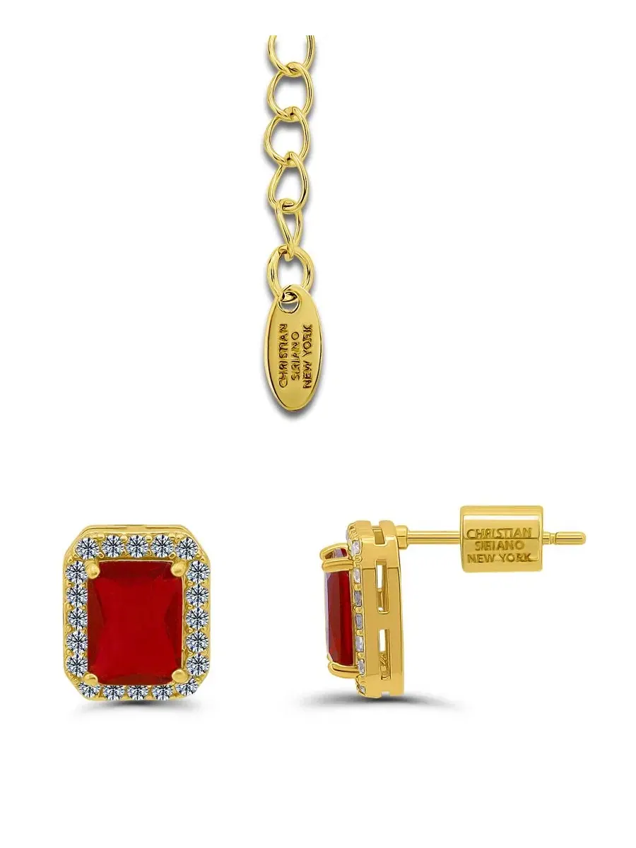 Набор украшений с кристаллами, модель Cubic Zirconia Halo Accents Christian Siriano New York — изображение 3 из 5