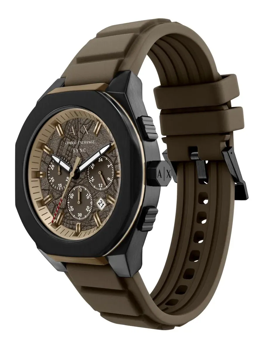 Хронограф с кварцевым механизмом, 44 мм A|X Armani Exchange — изображение 4 из 9, оттенок коричневый