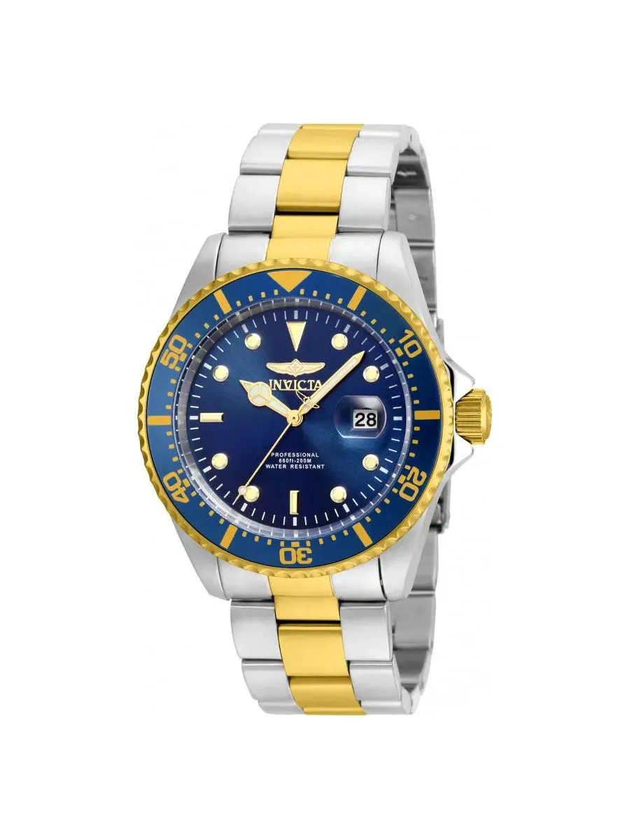 Мужские часы Pro Diver Quartz с синим циферблатом Invicta — изображение 2 из 2, оттенок серебряный