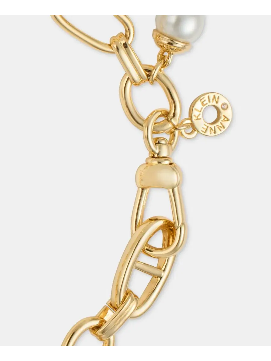 Браслет с подвесками в виде кристаллов и жемчуга, модель Crystal & Imitation Pearl Motif Charm — изображение 3 из 3