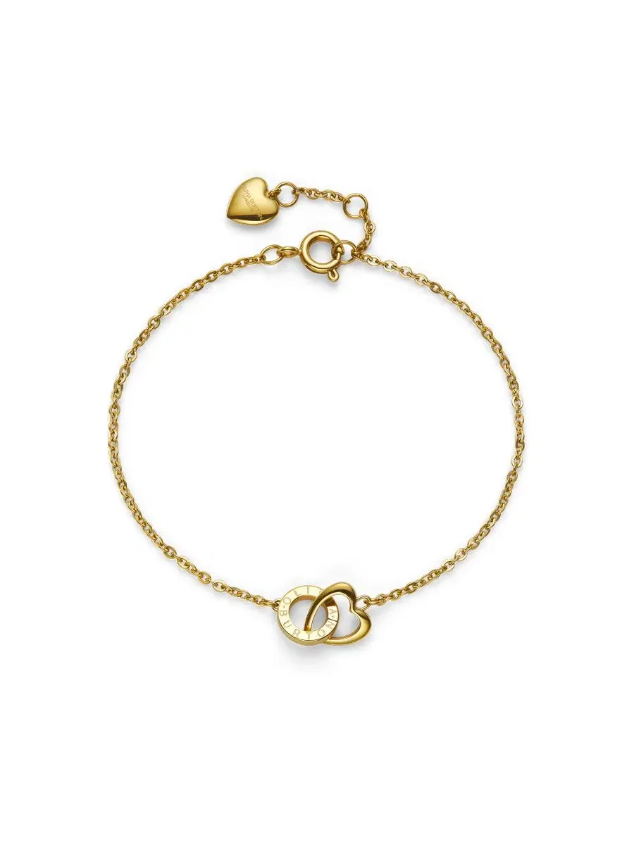 Браслет с подвеской в виде сердца Kindred Interlink Olivia Burton — изображение 1 из 4, оттенок золото