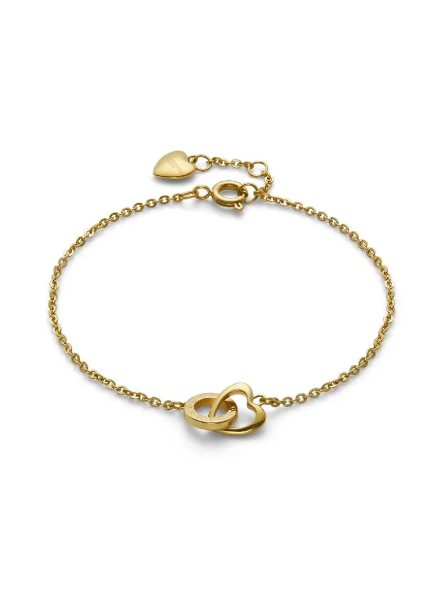 Браслет с подвеской в виде сердца Kindred Interlink Olivia Burton — изображение 2 из 4, оттенок золото