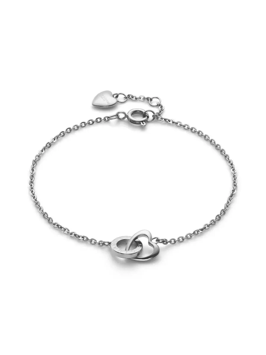 Браслет с подвеской в виде сердца и круга Kindred Interlink Olivia Burton — изображение 2 из 5, оттенок серебряный