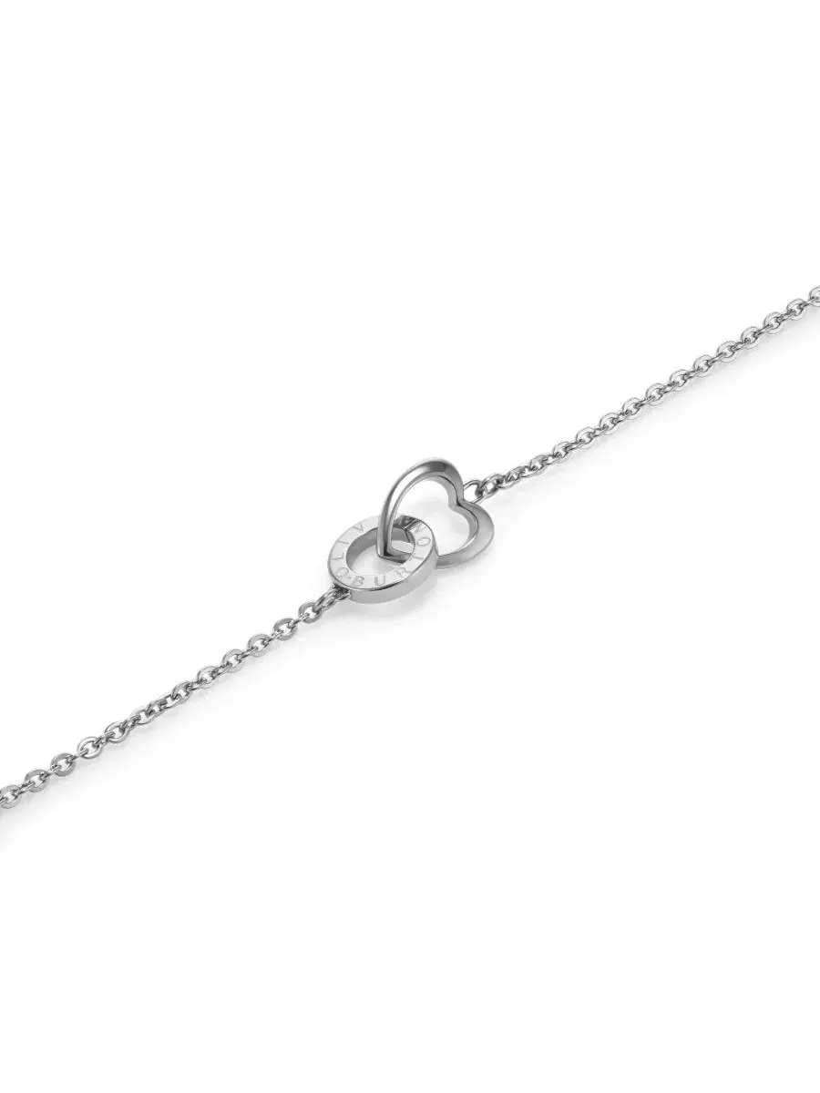 Браслет с подвеской в виде сердца и круга Kindred Interlink Olivia Burton — изображение 3 из 5, оттенок серебряный