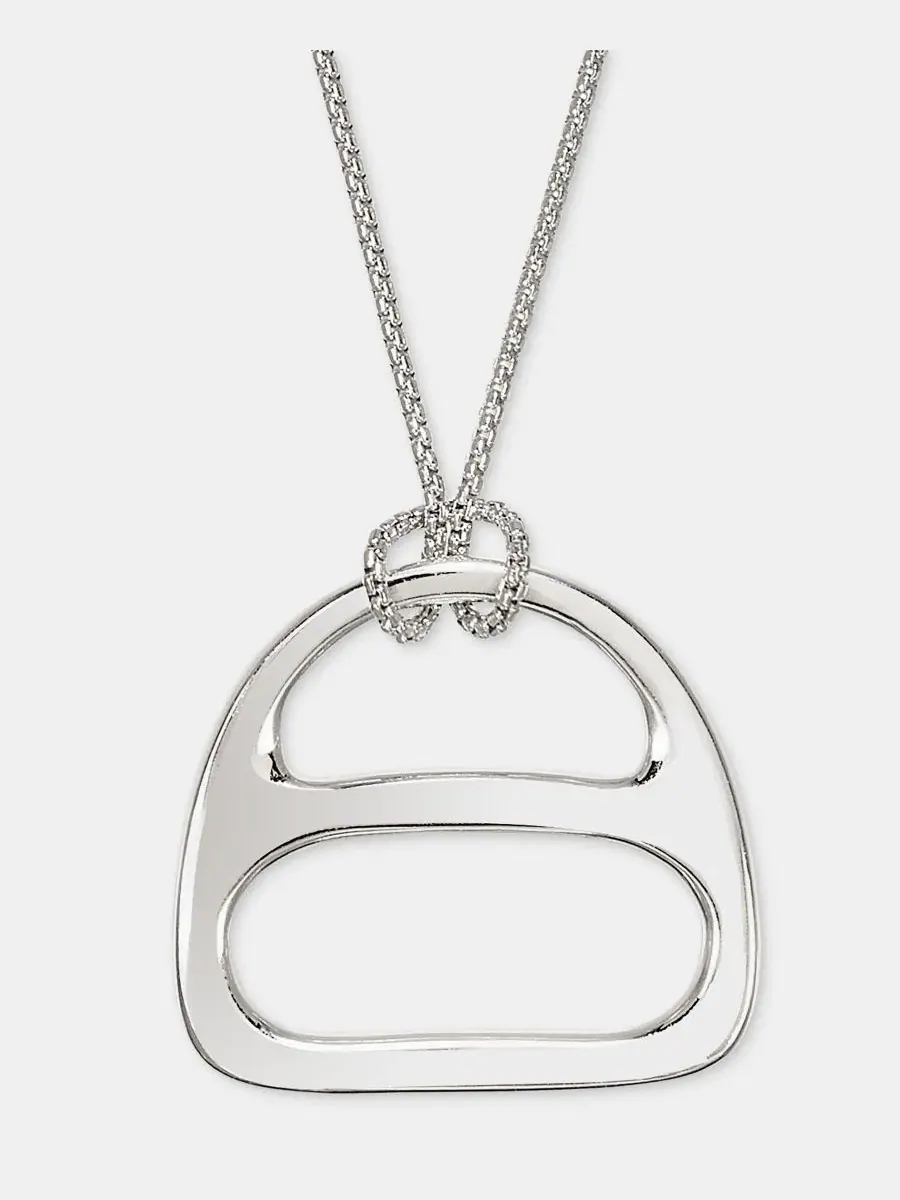 Кулон с подвеской-лошадью Equestrian Pendant, регулируемый Lauren Ralph Lauren — изображение 2 из 5, оттенок серебряный