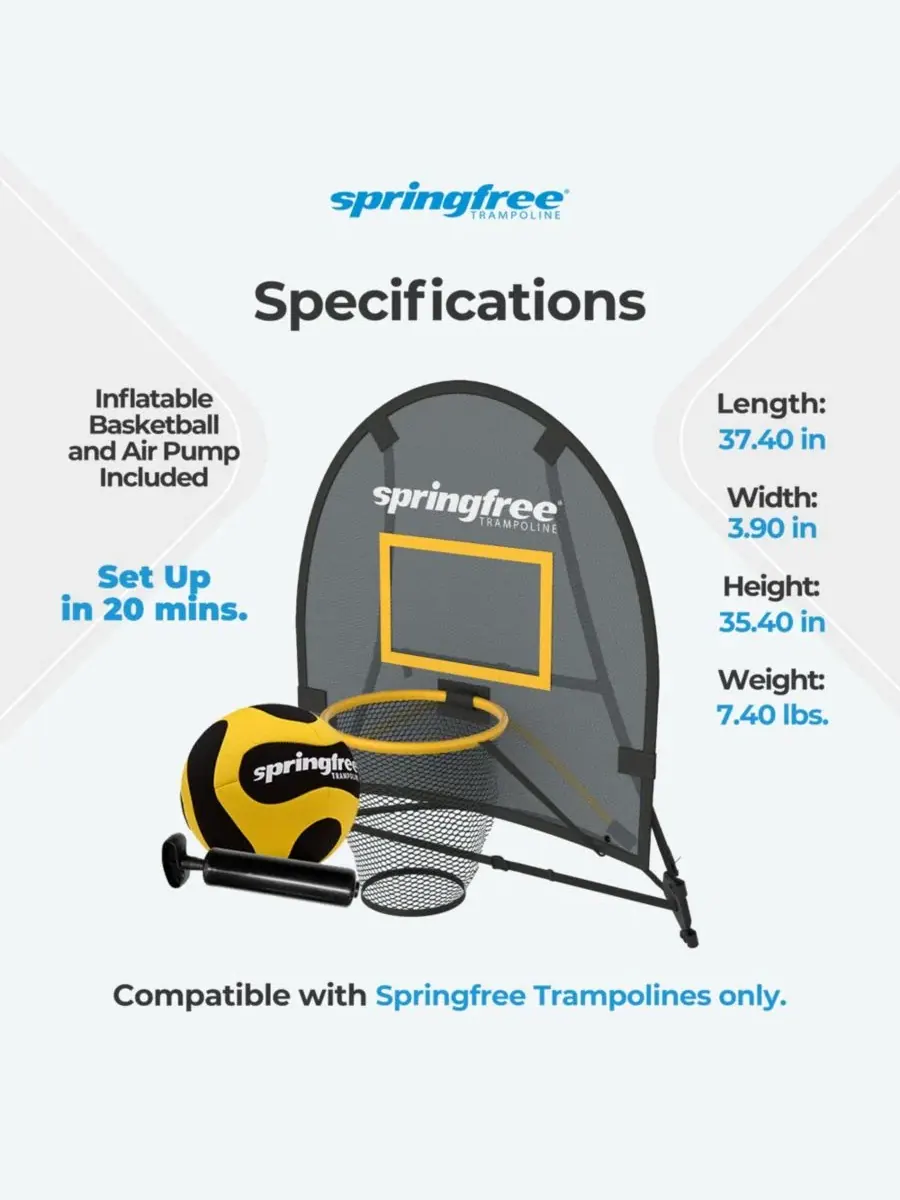 Баскетбольное кольцо FlexrHoop для батута Springfree Trampoline — изображение 5 из 7, оттенок черный