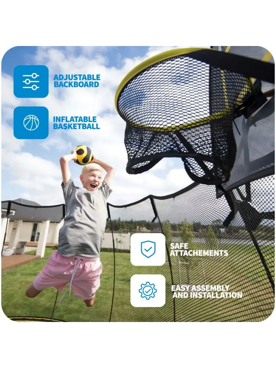 Баскетбольное кольцо FlexrHoop для батута Springfree Trampoline — изображение 6 из 7, оттенок черный