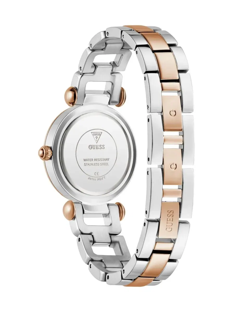Женские часы Quartz Two-Tone Stainless Steel 30mm GUESS — изображение 2 из 6, оттенок белый