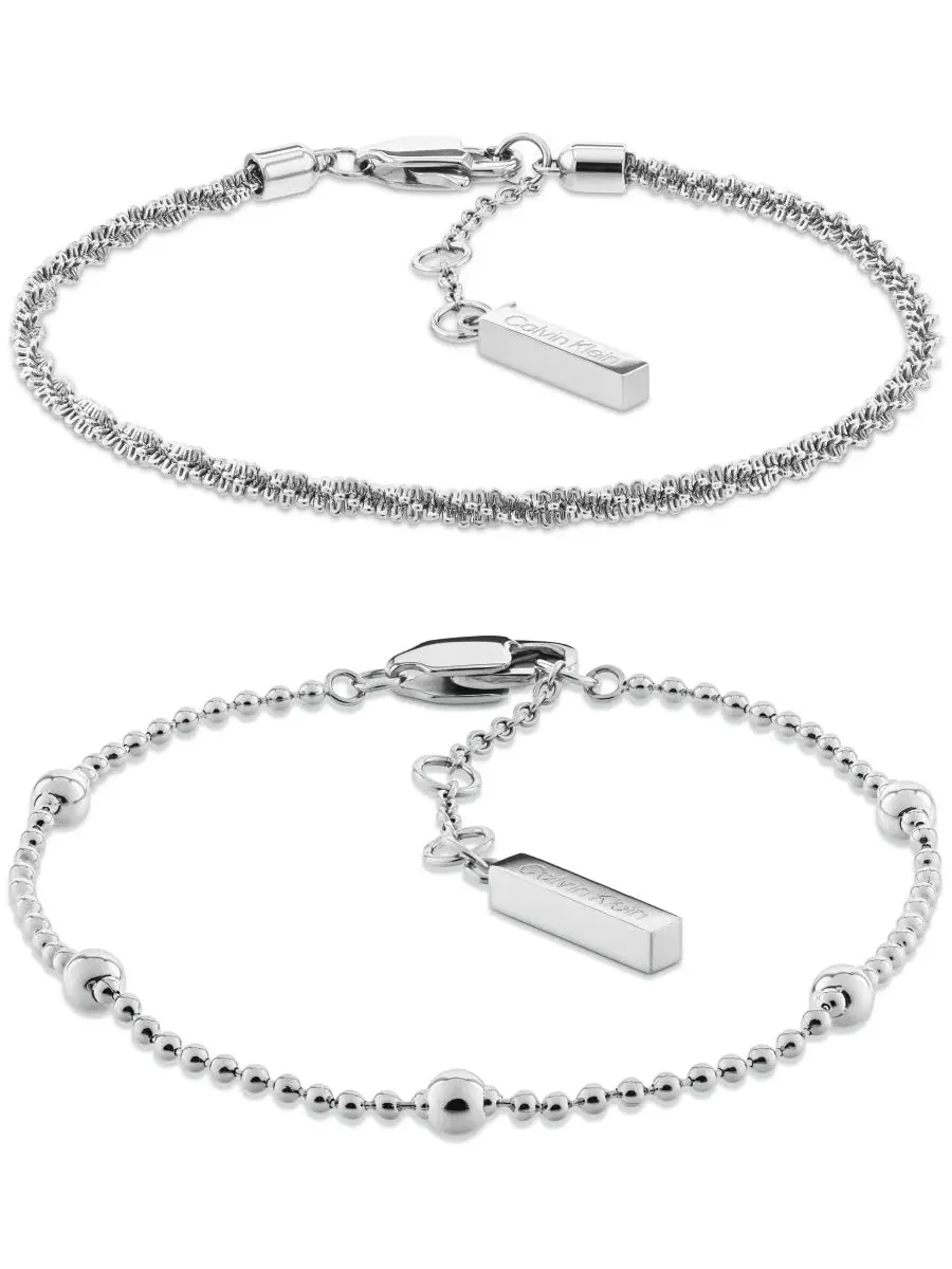 Комплект браслетов с подвеской-цепочкой Layered Chain Ball Calvin Klein