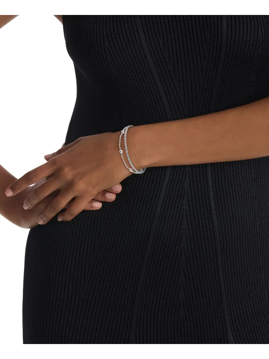 Комплект браслетов с подвеской-цепочкой Layered Chain Ball Calvin Klein — изображение 6 из 7, оттенок серебряный