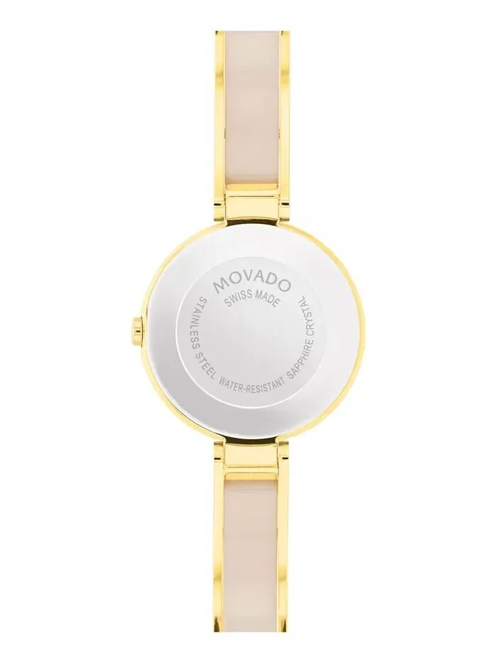 Женские часы Moda Swiss Quartz Taupe Ceramic с золотисто-желтым PVD-покрытием, 24 мм Movado — изображение 3 из 3
